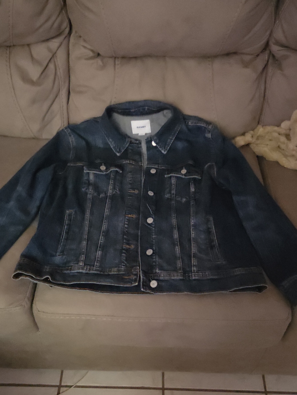 Old Navy Dark Wash Denim Jacket - Navy NWOT